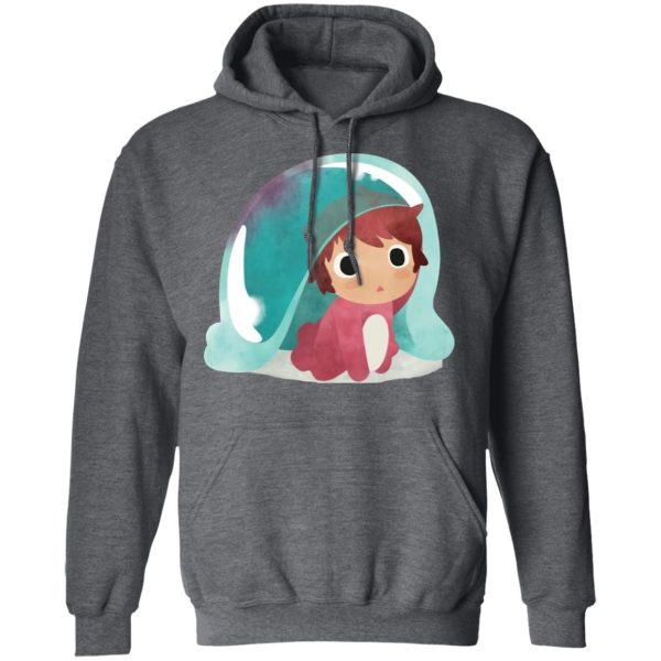 Ponyo Cast - Ponyo Water Color Hoodie-Apparel, Hoodie, ponyo, Ponyo Cast