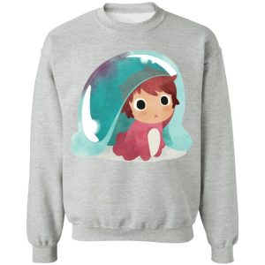 Ponyo English Movie - Ponyo Water Color Sweatshirt-Apparel, ponyo, Ponyo English Movie, Sweatshirt