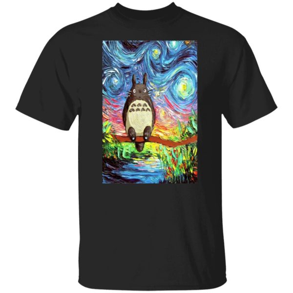 Tom Totoro Concrete - Totoro Starry Night T Shirt-Tom Totoro Concrete