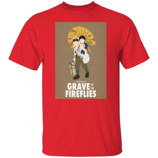 Studio Ghibli Grave Of The Fireflies - Grave of The Fireflies Simply Poster T Shirt-Studio Ghibli Grave Of The Fireflies