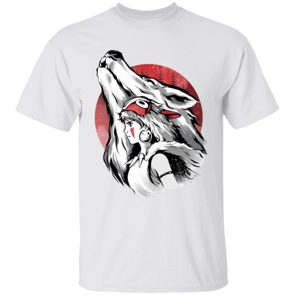 Studio Ghibli Films Princess Mononoke - Princess Mononoke – Red Moon T Shirt for Kid-Studio Ghibli Films Princess Mononoke