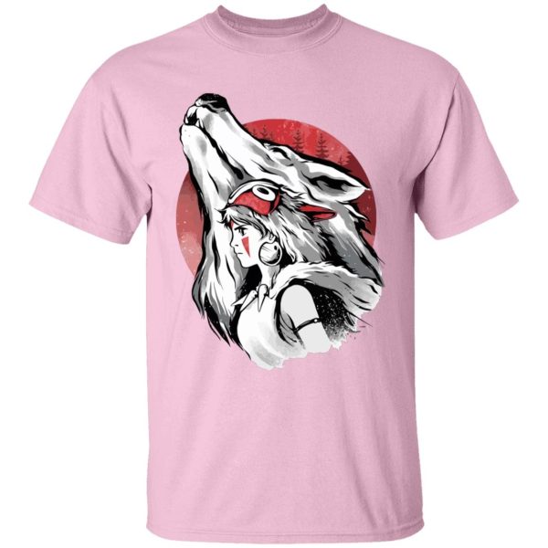 Studio Ghibli Films Princess Mononoke - Princess Mononoke – Red Moon T Shirt for Kid-Studio Ghibli Films Princess Mononoke