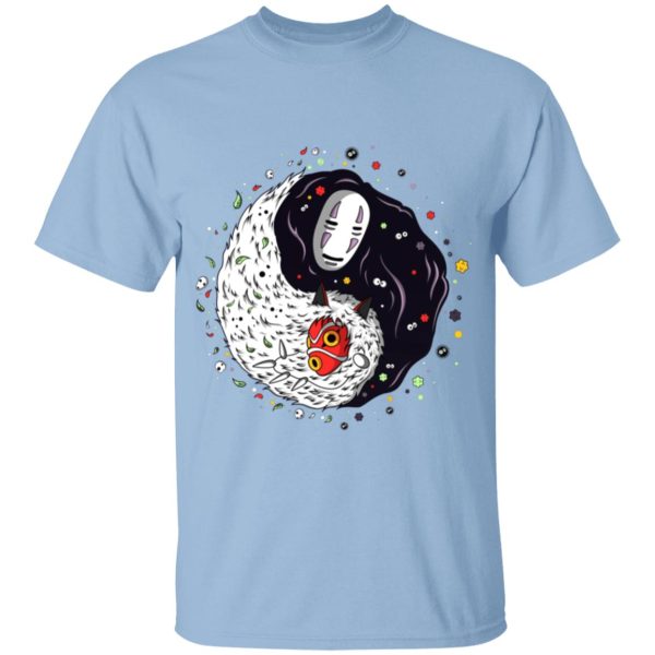 Characters Spirited Away - Princess Mononoke And Kaonashi Ying Yang T Shirt for Kid-Characters Spirited Away