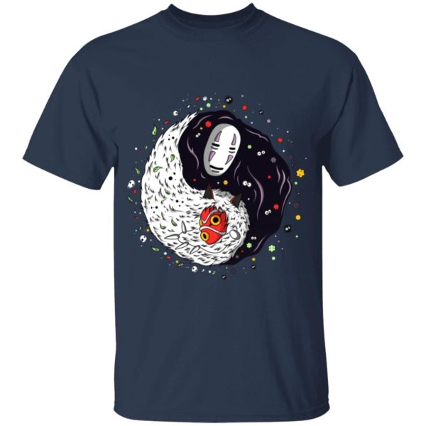 Characters Spirited Away - Princess Mononoke And Kaonashi Ying Yang T Shirt for Kid-Characters Spirited Away