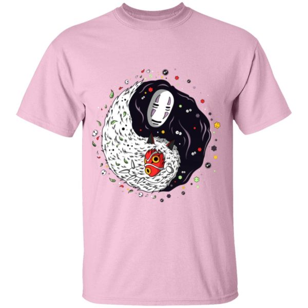 Characters Spirited Away - Princess Mononoke And Kaonashi Ying Yang T Shirt for Kid-Characters Spirited Away