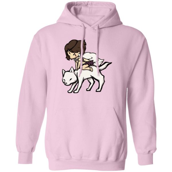 Princess Mononoke In Theaters - Princess Mononoke and the Wolf Chibi Hoodie-Apparel, Hoodie, princess mononoke, Princess Mononoke In Theaters