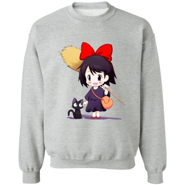 Kiki's Delivery Service Cat - Kiki’s Delivery Service Chibi Sweatshirt-Apparel, Kiki's Delivery Service, Kiki's Delivery Service Cat, Sweatshirt