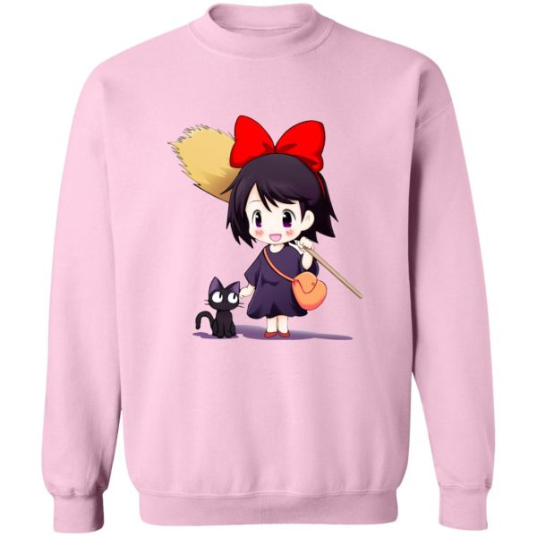 Kiki's Delivery Service Cat - Kiki’s Delivery Service Chibi Sweatshirt-Apparel, Kiki's Delivery Service, Kiki's Delivery Service Cat, Sweatshirt