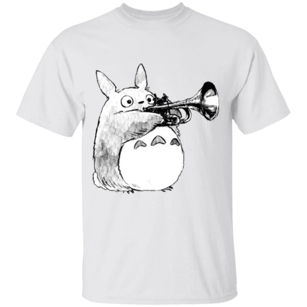 Totoro Umbrella - Totoro and the trumpet T Shirt for Kid-Totoro Umbrella