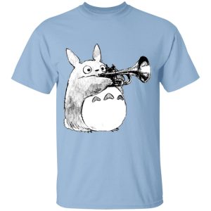 Totoro Umbrella - Totoro and the trumpet T Shirt for Kid-Totoro Umbrella