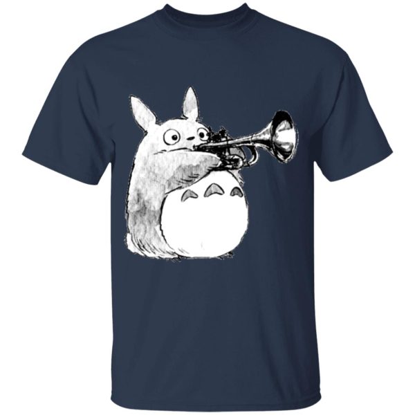 Totoro Umbrella - Totoro and the trumpet T Shirt for Kid-Totoro Umbrella