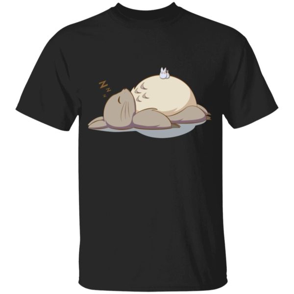 Totoro Soot Sprites - Sleeping Totoro T Shirt for Kid-Totoro Soot Sprites