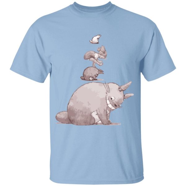 Totoro Soot Gremlins - Totoro – Jump over the cow playing T Shirt for Kid-Totoro Soot Gremlins