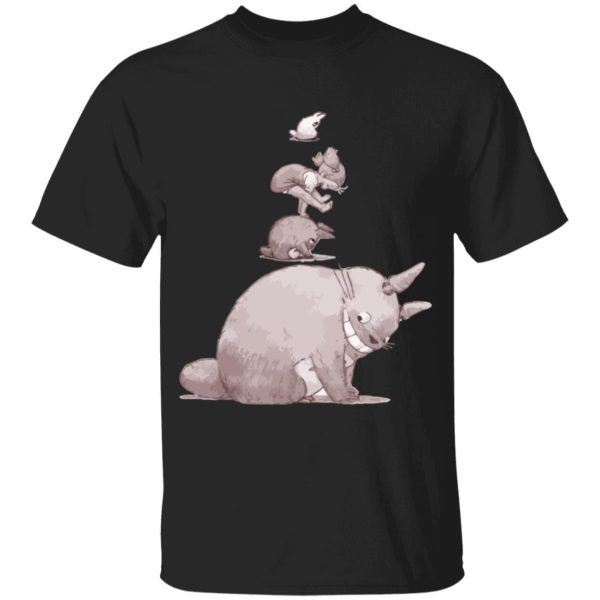 Totoro Soot Gremlins - Totoro – Jump over the cow playing T Shirt for Kid-Totoro Soot Gremlins