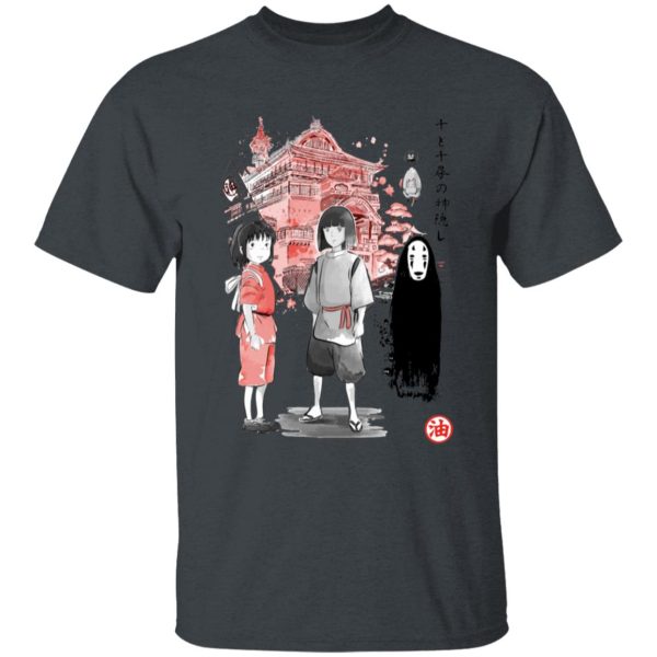 Spirited Away Dust Sprites - Spirited Away – Sen and Friends by the Bathhouse T Shirt for Kid-Spirited Away Dust Sprites