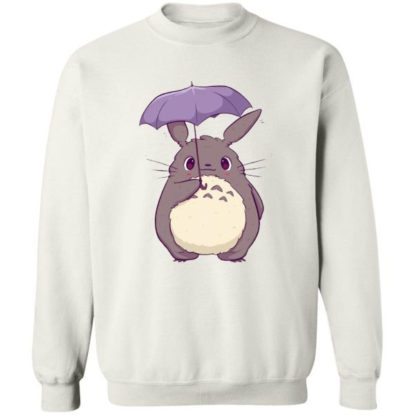 Totoro Cartoon Movie - Totoro and Umbrella Cute Sweatshirt-Apparel, My Neighbor Totoro, Sweatshirt, Totoro Cartoon Movie