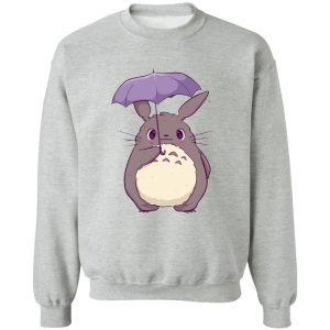 Totoro Cartoon Movie - Totoro and Umbrella Cute Sweatshirt-Apparel, My Neighbor Totoro, Sweatshirt, Totoro Cartoon Movie