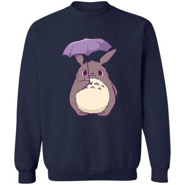 Totoro Cartoon Movie - Totoro and Umbrella Cute Sweatshirt-Apparel, My Neighbor Totoro, Sweatshirt, Totoro Cartoon Movie