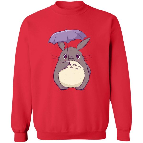 Totoro Cartoon Movie - Totoro and Umbrella Cute Sweatshirt-Apparel, My Neighbor Totoro, Sweatshirt, Totoro Cartoon Movie