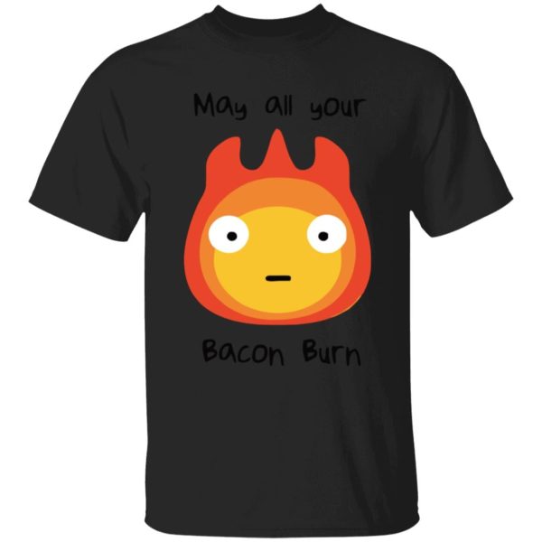 Howl S Moving Castle - Howl’s Moving Castle – May All Your Bacon Burn T Shirt for Kid-Howl S Moving Castle