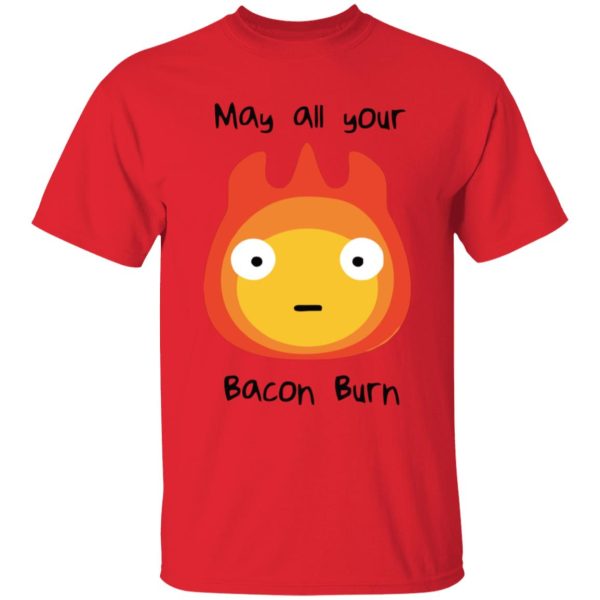 Howl S Moving Castle - Howl’s Moving Castle – May All Your Bacon Burn T Shirt for Kid-Howl S Moving Castle