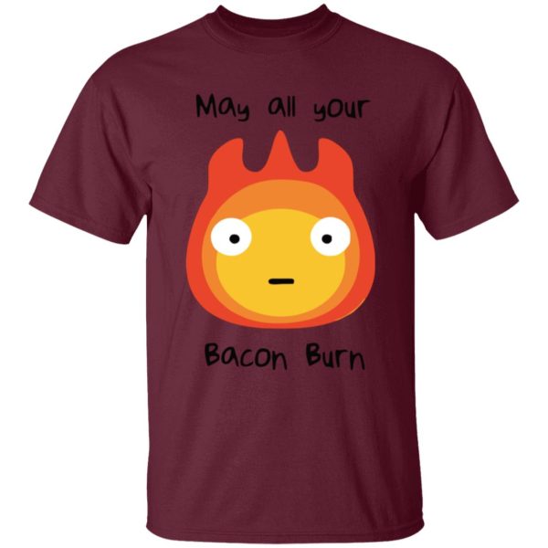 Howl S Moving Castle - Howl’s Moving Castle – May All Your Bacon Burn T Shirt for Kid-Howl S Moving Castle