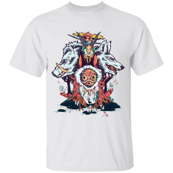 Princess Mononoke Forest Spirit Black - Princess Mononoke Characters T Shirt for Kid-Princess Mononoke Forest Spirit Black