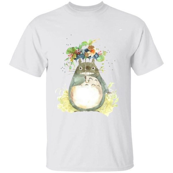 Hayao Miyazaki Totoro - Totoro with Flower Umbrella T Shirt for Kid-Hayao Miyazaki Totoro