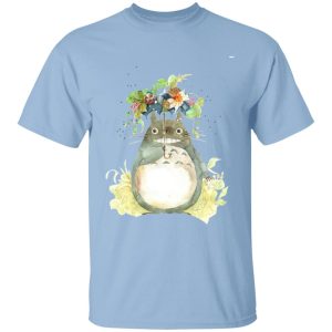 Hayao Miyazaki Totoro - Totoro with Flower Umbrella T Shirt for Kid-Hayao Miyazaki Totoro