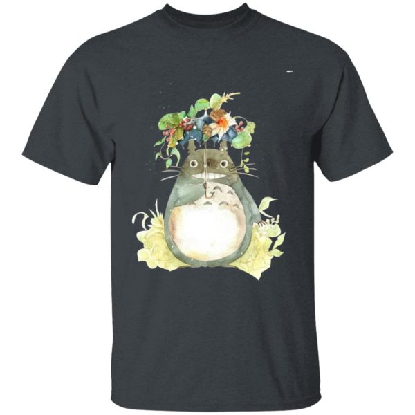 Hayao Miyazaki Totoro - Totoro with Flower Umbrella T Shirt for Kid-Hayao Miyazaki Totoro