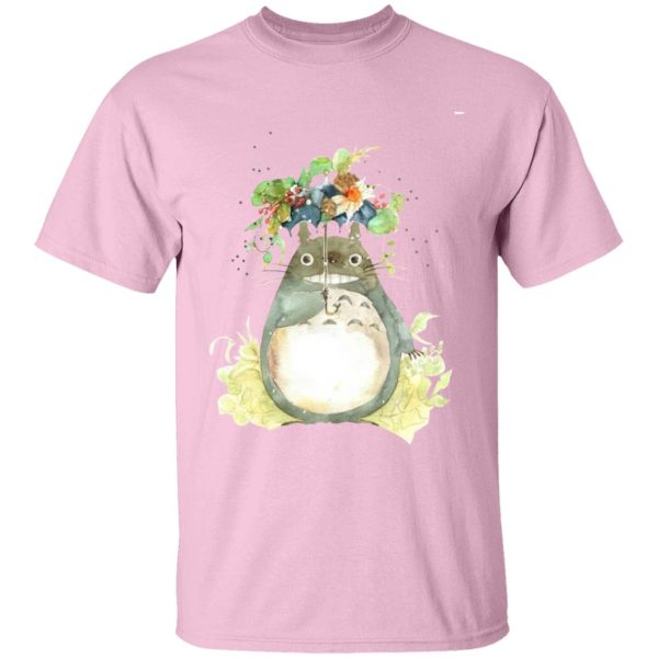 Hayao Miyazaki Totoro - Totoro with Flower Umbrella T Shirt for Kid-Hayao Miyazaki Totoro