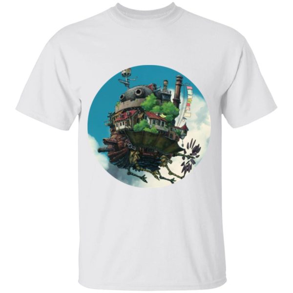 Ghibli Howl's Moving Castle - Howl’s Moving Castle – Flying on the Sky T Shirt for Kid-Ghibli Howl's Moving Castle