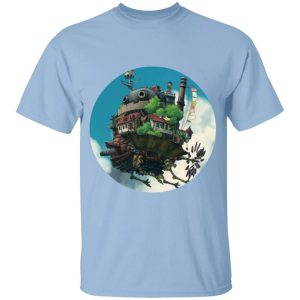 Ghibli Howl's Moving Castle - Howl’s Moving Castle – Flying on the Sky T Shirt for Kid-Ghibli Howl's Moving Castle