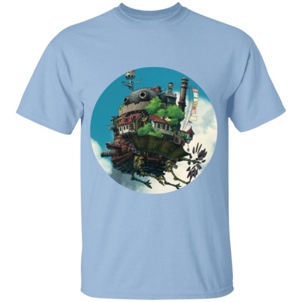 Ghibli Howl's Moving Castle - Howl’s Moving Castle – Flying on the Sky T Shirt for Kid-Ghibli Howl's Moving Castle