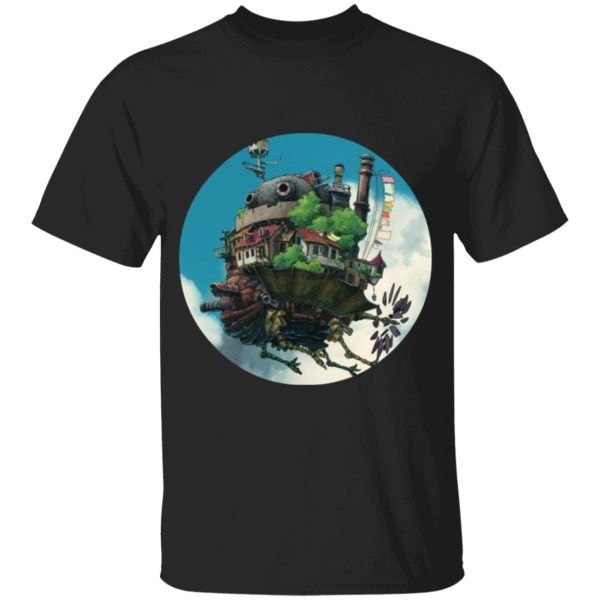 Ghibli Howl's Moving Castle - Howl’s Moving Castle – Flying on the Sky T Shirt for Kid-Ghibli Howl's Moving Castle