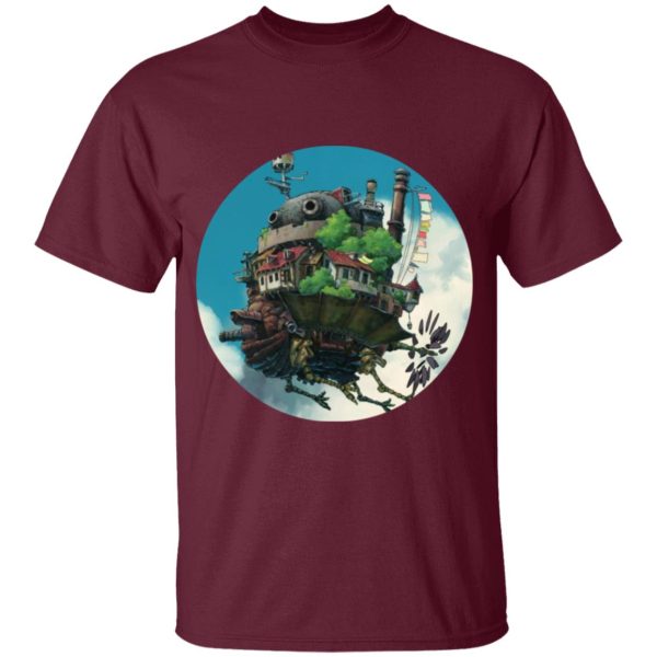 Ghibli Howl's Moving Castle - Howl’s Moving Castle – Flying on the Sky T Shirt for Kid-Ghibli Howl's Moving Castle