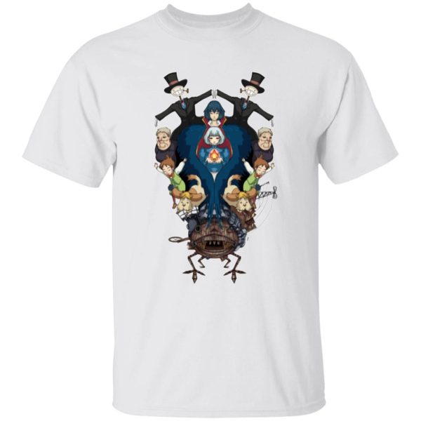 Howl's Moving Castle Fire - Howl’s Moving Castle Characters Mirror T Shirt for Kid-Howl's Moving Castle Fire