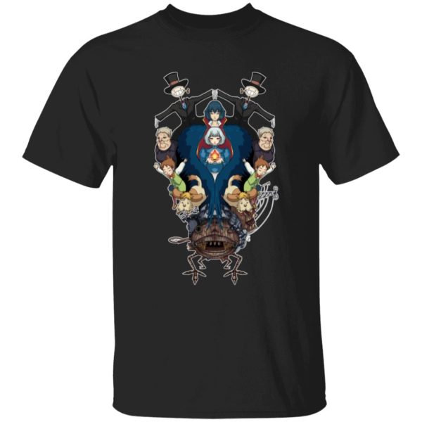 Howl's Moving Castle Fire - Howl’s Moving Castle Characters Mirror T Shirt for Kid-Howl's Moving Castle Fire