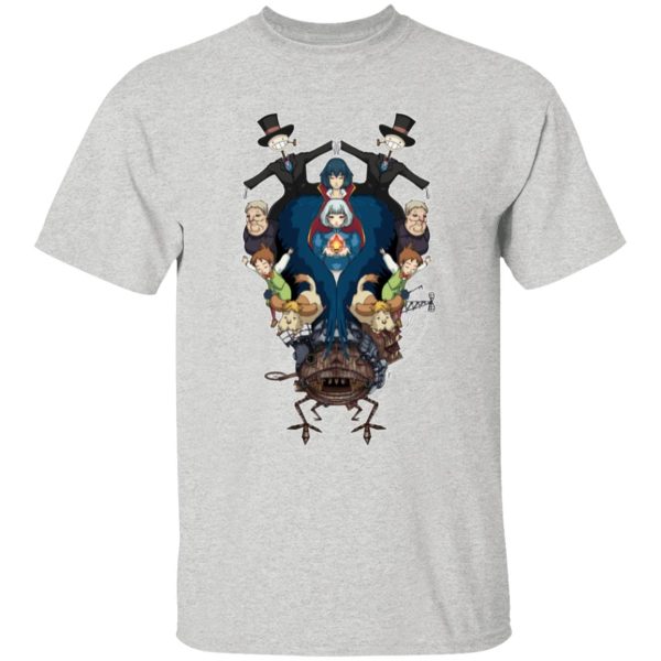 Howl's Moving Castle Fire - Howl’s Moving Castle Characters Mirror T Shirt for Kid-Howl's Moving Castle Fire