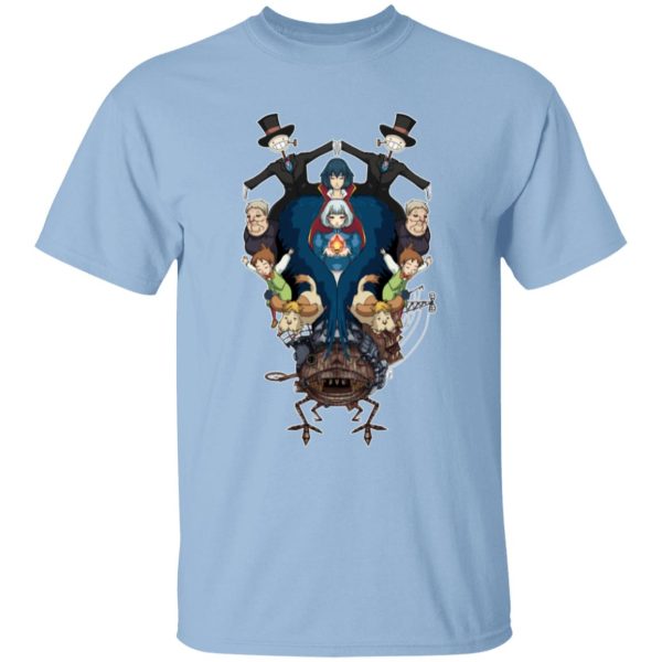 Howl's Moving Castle Fire - Howl’s Moving Castle Characters Mirror T Shirt for Kid-Howl's Moving Castle Fire