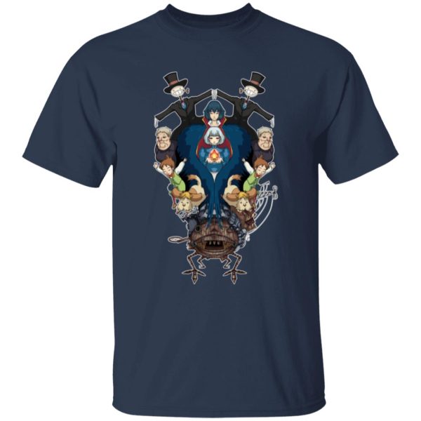 Howl's Moving Castle Fire - Howl’s Moving Castle Characters Mirror T Shirt for Kid-Howl's Moving Castle Fire