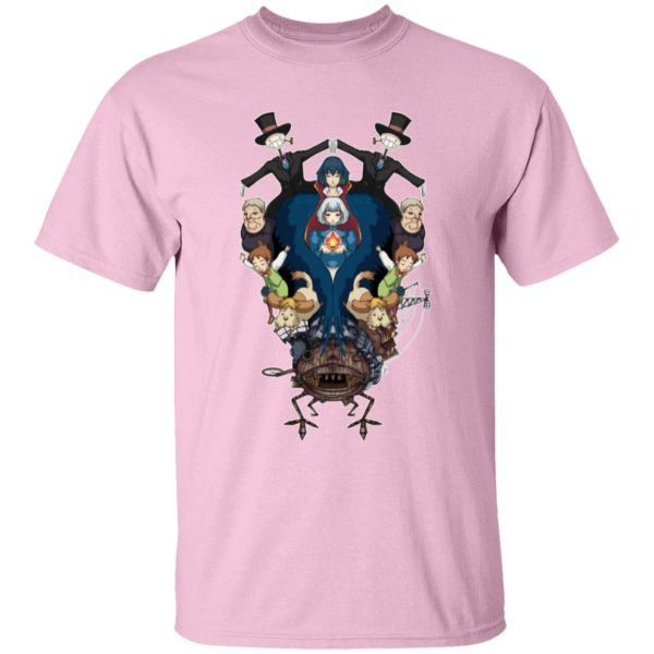 Howl's Moving Castle Fire - Howl’s Moving Castle Characters Mirror T Shirt for Kid-Howl's Moving Castle Fire