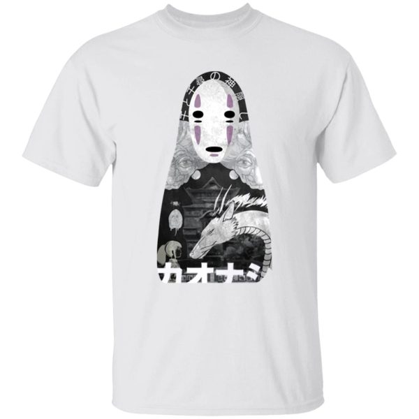 Spirited Away Yubaba - Spirited Away Kaonashi Cutout Black T Shirt for Kid-Spirited Away Yubaba