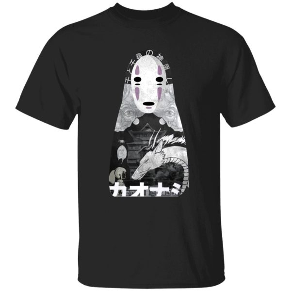 Spirited Away Yubaba - Spirited Away Kaonashi Cutout Black T Shirt for Kid-Spirited Away Yubaba