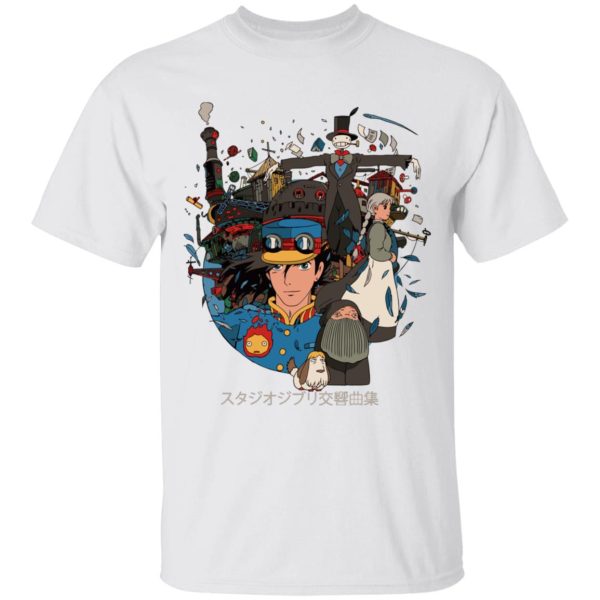 Howl's Moving Castle Explanation - Howl’s Moving Castle Characters Compilation T Shirt for Kid-Howl's Moving Castle Explanation