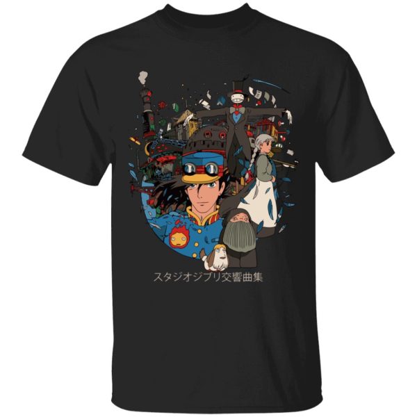 Howl's Moving Castle Explanation - Howl’s Moving Castle Characters Compilation T Shirt for Kid-Howl's Moving Castle Explanation