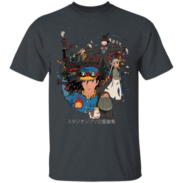 Howl's Moving Castle Explanation - Howl’s Moving Castle Characters Compilation T Shirt for Kid-Howl's Moving Castle Explanation