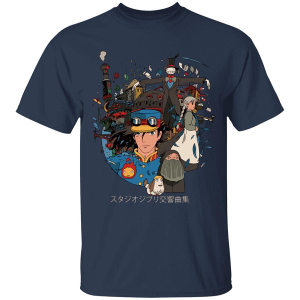 Howl's Moving Castle Explanation - Howl’s Moving Castle Characters Compilation T Shirt for Kid-Howl's Moving Castle Explanation