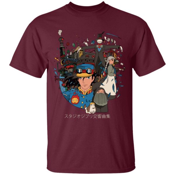 Howl's Moving Castle Explanation - Howl’s Moving Castle Characters Compilation T Shirt for Kid-Howl's Moving Castle Explanation