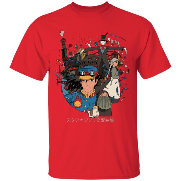 Howl's Moving Castle Explanation - Howl’s Moving Castle Characters Compilation T Shirt for Kid-Howl's Moving Castle Explanation